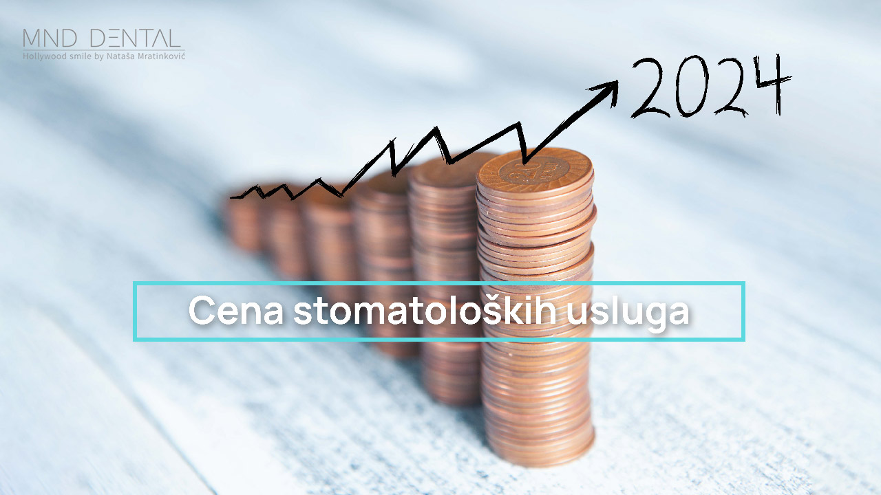 koncept slika koja prikazuje rast cena stomatoloskih usluga u 2024 godini